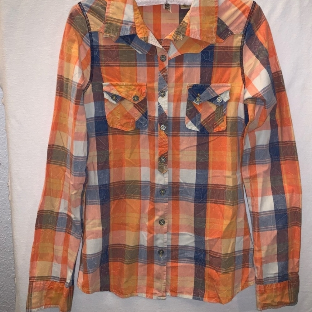 BKE Western Style Button Up Long Sleeve Shirt, Size L - Picture 1 of 4